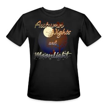 Autumn Nights and Moonlight - Men's Moisture Wicking Performance T-Shirt - black - Front - Jackson (183cm)