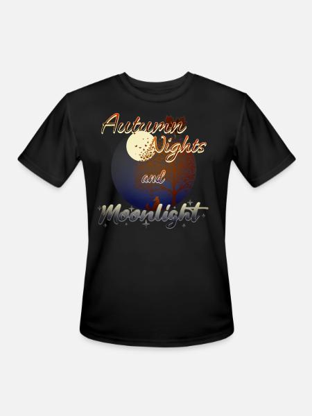 Autumn Nights and Moonlight - Men's Moisture Wicking Performance T-Shirt - black