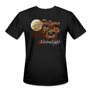 Autumn Nights and Moonlight - Men's Moisture Wicking Performance T-Shirt - black - Front - Jackson (183cm)