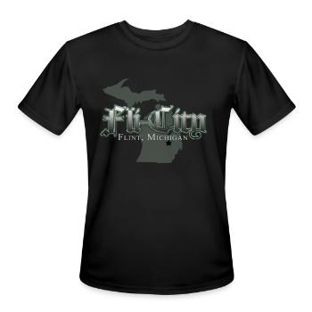 Fli-City - Men's Moisture Wicking Performance T-Shirt - black - Front - Jackson (183cm)