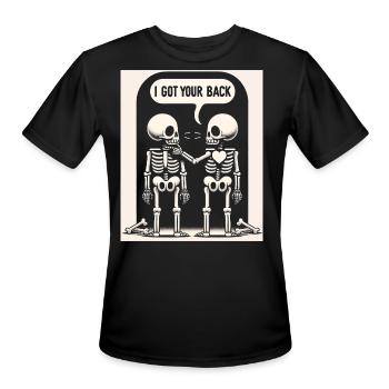 Skeletons Handshake of Loyalty - Men's Moisture Wicking Performance T-Shirt - black - Front - Jackson (183cm)