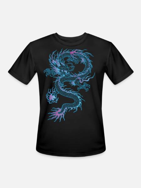 chinese dragon - Men's Moisture Wicking Performance T-Shirt - black