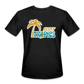 Flint Tropics Retro - Men's Moisture Wicking Performance T-Shirt - black - Front - Jackson (183cm)