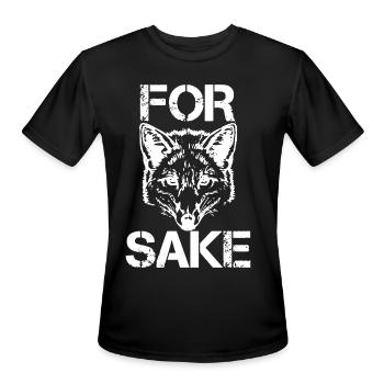 For Fox Sake - Men's Moisture Wicking Performance T-Shirt - black - Front - Jackson (183cm)