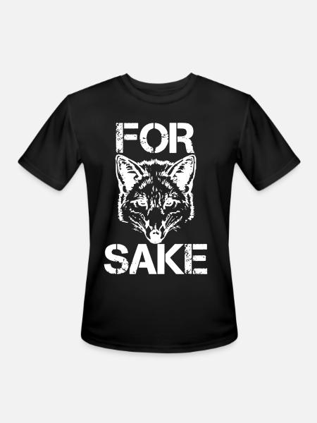 For Fox Sake - Men's Moisture Wicking Performance T-Shirt - black
