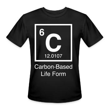 Carbon-Based Life Form - Men's Moisture Wicking Performance T-Shirt - black - Front - Jackson (183cm)
