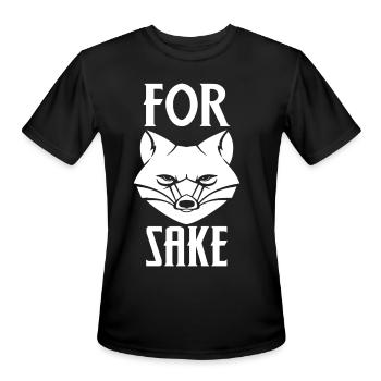 For Fox Sake - Men's Moisture Wicking Performance T-Shirt - black - Front - Jackson (183cm)