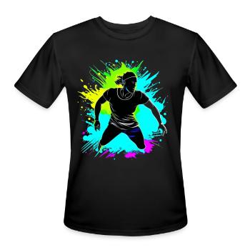 Sleek Silhouette Sprint Get Ahead with This Stylis - Men's Moisture Wicking Performance T-Shirt - black - Front - Jackson (183cm)