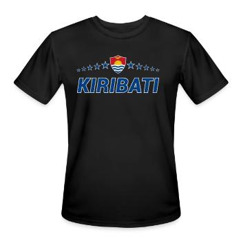 Kiribati - Men's Moisture Wicking Performance T-Shirt - black - Front - Jackson (183cm)
