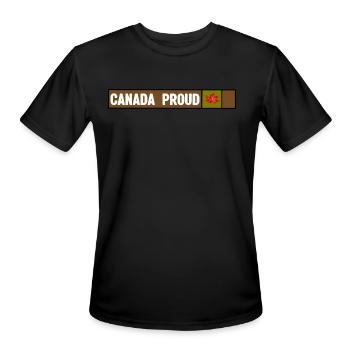 Canada Proud Camo - Men's Moisture Wicking Performance T-Shirt - black - Front - Jackson (183cm)
