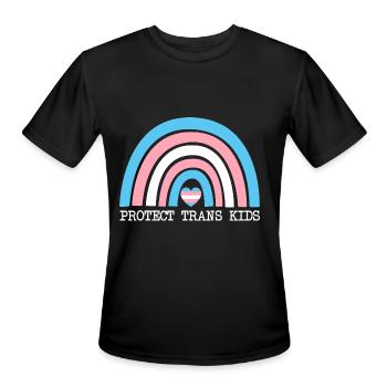 Protect Trans Kids - Men's Moisture Wicking Performance T-Shirt - black - Front - Jackson (183cm)