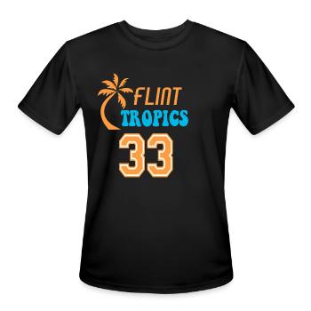 Flint Tropics - Men's Moisture Wicking Performance T-Shirt - black - Front - Jackson (183cm)
