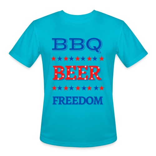 BBQ BEER FREEDOM - Men's Moisture Wicking Performance T-Shirt