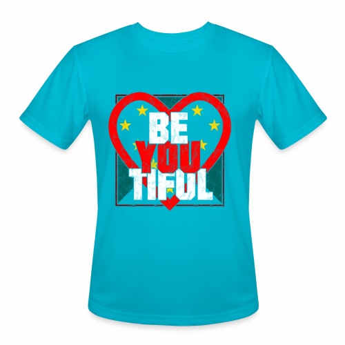 Beautiful BeYouTiful Heart Self Love Gift Ideas - Men's Moisture Wicking Performance T-Shirt