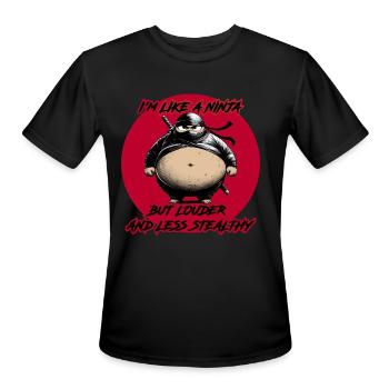 Fat Ninja - Men's Moisture Wicking Performance T-Shirt - black - Front - Jackson (183cm)