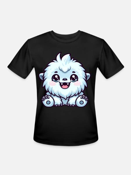 Mysterious Yeti Presence - Men's Moisture Wicking Performance T-Shirt - black