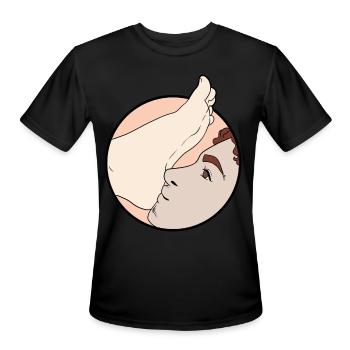Foot Fetishism Feet Worship Femdom Humiliation - Men's Moisture Wicking Performance T-Shirt - black - Front - Jackson (183cm)