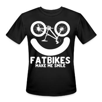 Fat Bike Smile Fat Bike - Men's Moisture Wicking Performance T-Shirt - black - Front - Jackson (183cm)