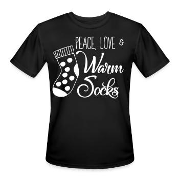 Warm Wool Socks Winter Socks Sock - Men's Moisture Wicking Performance T-Shirt - black - Front - Jackson (183cm)