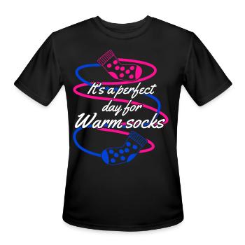 Warm Winter Socks Sock Wool Socks - Men's Moisture Wicking Performance T-Shirt - black - Front - Jackson (183cm)