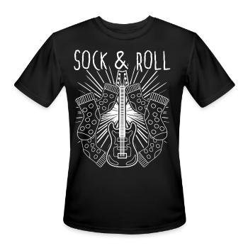 Winter Socks Music Sock Wool Socks - Men's Moisture Wicking Performance T-Shirt - black - Front - Jackson (183cm)