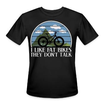Fatbike Fat Bike Fat Tires Bike - Men's Moisture Wicking Performance T-Shirt - black - Front - Jackson (183cm)