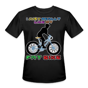 Fat Bike Fat Tires Bike Fatbike - Men's Moisture Wicking Performance T-Shirt - black - Front - Jackson (183cm)