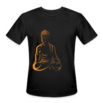 Buddha Protection - Men's Moisture Wicking Performance T-Shirt - black - Front - Jackson (183cm)