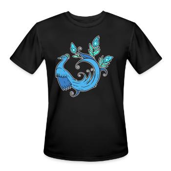 Beautiful Peacock Zookeepers - Men's Moisture Wicking Performance T-Shirt - black - Front - Jackson (183cm)
