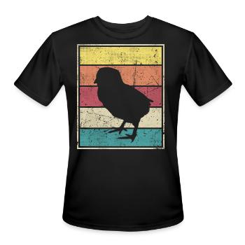 Small Bird Retro Vintage classic - Men's Moisture Wicking Performance T-Shirt - black - Front - Jackson (183cm)