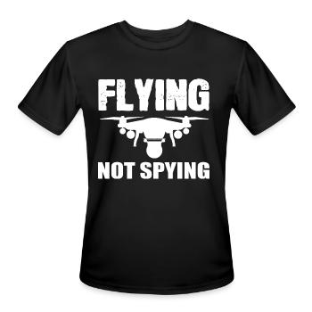 Flying Drone Drone Pilot - Men's Moisture Wicking Performance T-Shirt - black - Front - Jackson (183cm)