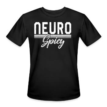 Autism Awareness Shirt, Neuro Spicy Tee, ADHD - Men's Moisture Wicking Performance T-Shirt - black - Front - Jackson (183cm)