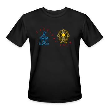 Carnival Shirt, Carnival Crew Ferris Wheel Design - Men's Moisture Wicking Performance T-Shirt - black - Front - Jackson (183cm)