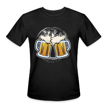 Beer - Men's Moisture Wicking Performance T-Shirt - black - Front - Jackson (183cm)