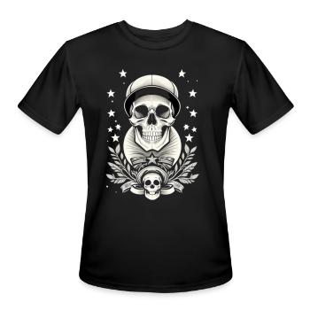 Skull Style - Men's Moisture Wicking Performance T-Shirt - black - Front - Jackson (183cm)