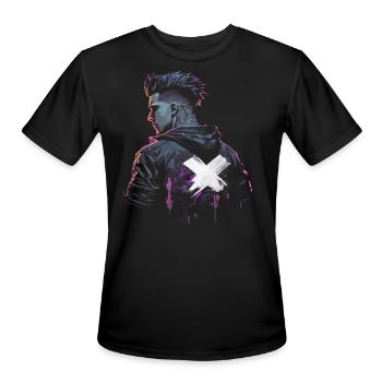 Cyberpunk - Men's Moisture Wicking Performance T-Shirt - black - Front - Jackson (183cm)