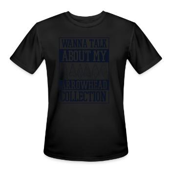 Wanna Talk About My Arrowhead Collection Flint - Men's Moisture Wicking Performance T-Shirt - black - Front - Jackson (183cm)