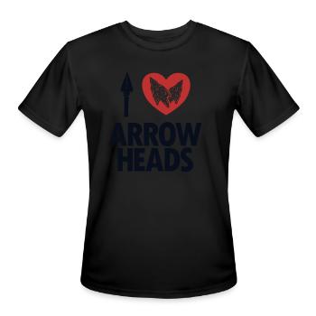 I love Arrowheads Flint Artifact Rocks Arrowhead - Men's Moisture Wicking Performance T-Shirt - black - Front - Jackson (183cm)