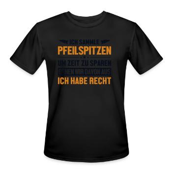 Pfeilspitzensammler hat immer Recht Arrowhead - Men's Moisture Wicking Performance T-Shirt - black - Front - Jackson (183cm)