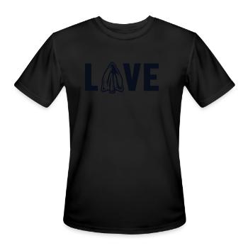 Love Rocks Flint Artifact Hunter Arrowhead - Men's Moisture Wicking Performance T-Shirt - black - Front - Jackson (183cm)