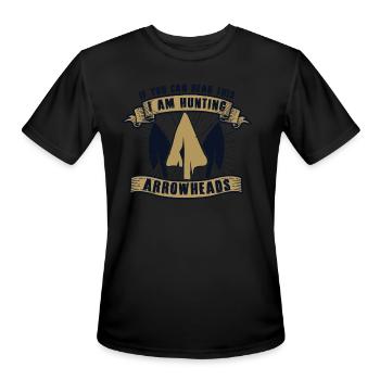 If You Can Read This Artifact Rocks Arrowhead - Men's Moisture Wicking Performance T-Shirt - black - Front - Jackson (183cm)