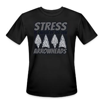 Stress Caused By Too Few Arrowheads Arrowhead - Men's Moisture Wicking Performance T-Shirt - black - Front - Jackson (183cm)
