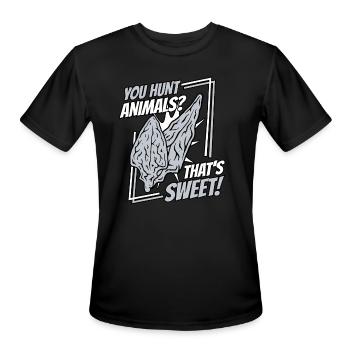 You Hunt Animals That's Sweet Flint Arrowhead - Men's Moisture Wicking Performance T-Shirt - black - Front - Jackson (183cm)