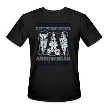 Introverted But Willing To Discuss Arrowheads - Men's Moisture Wicking Performance T-Shirt - black - Front - Jackson (183cm)
