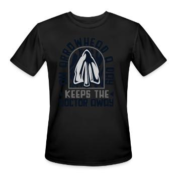 An Arrowhead A Day Artifact Rocks Flint Arrowhead - Men's Moisture Wicking Performance T-Shirt - black - Front - Jackson (183cm)