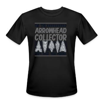 I'm The Arrowhead Collector Flint Rocks Arrowhead - Men's Moisture Wicking Performance T-Shirt - black - Front - Jackson (183cm)