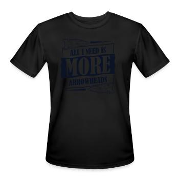 All I Need Is More Arrowheads Rocks Arrowhead - Men's Moisture Wicking Performance T-Shirt - black - Front - Jackson (183cm)