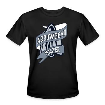 Arrowhead Master Rocks Flint Artifact Arrowhead - Men's Moisture Wicking Performance T-Shirt - black - Front - Jackson (183cm)