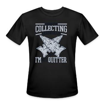 I'm Not A Quitter Flint Artifact Rocks Arrowhead - Men's Moisture Wicking Performance T-Shirt - black - Front - Jackson (183cm)
