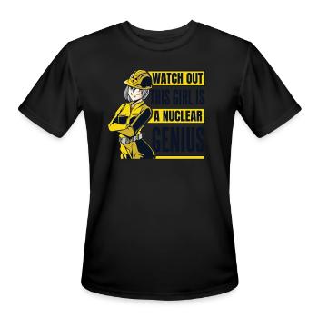 This Girl Is A Nuclear Genuis Energy Nuclear - Men's Moisture Wicking Performance T-Shirt - black - Front - Jackson (183cm)